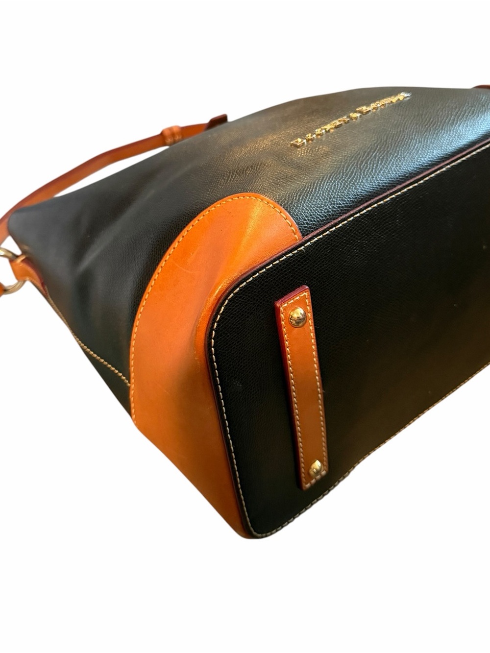 Dooney & Bourke Claremont Dover Tote Set - Black & Tan Leather (3-Piece Set) - Picture 4 of 16